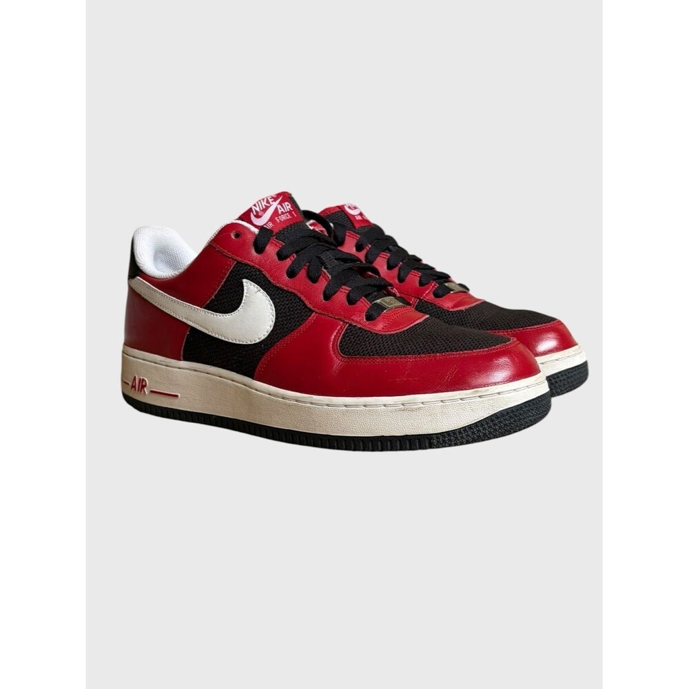 Nike Air Force 1 Low 2010 Men's 10.5 Tweed Varsity Red Black White 315122-600